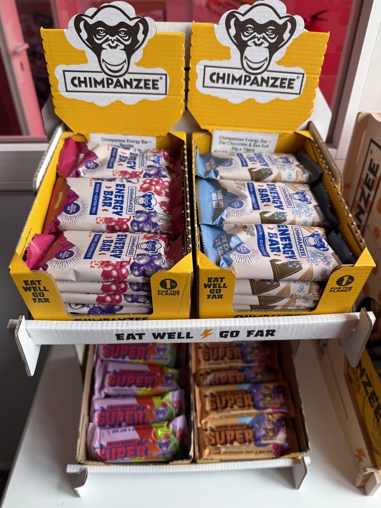 Chimpanzee - PLV offerte pour 4 boîtes de 15 barres 