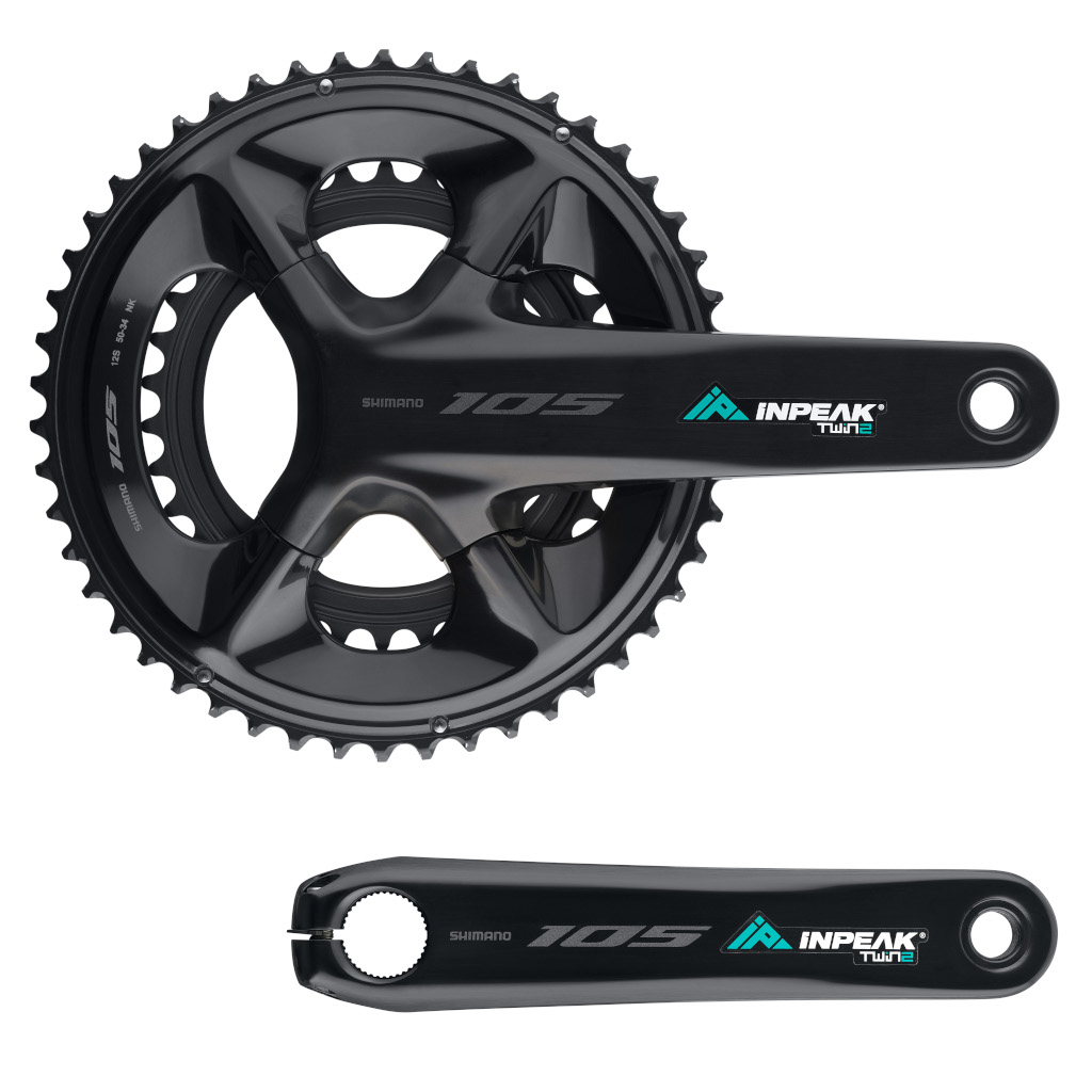 Inpeak - Pédalier POWERCRANK-E TWIN2 105 FC-R7100 (Rechargeable et double mesure)