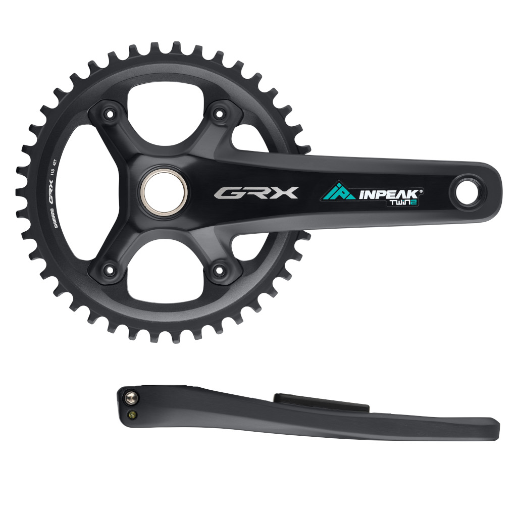 Inpeak - Pédalier POWERCRANK-E TWIN2 GRX FC-RX820-1 (Rechargeable et double mesure)