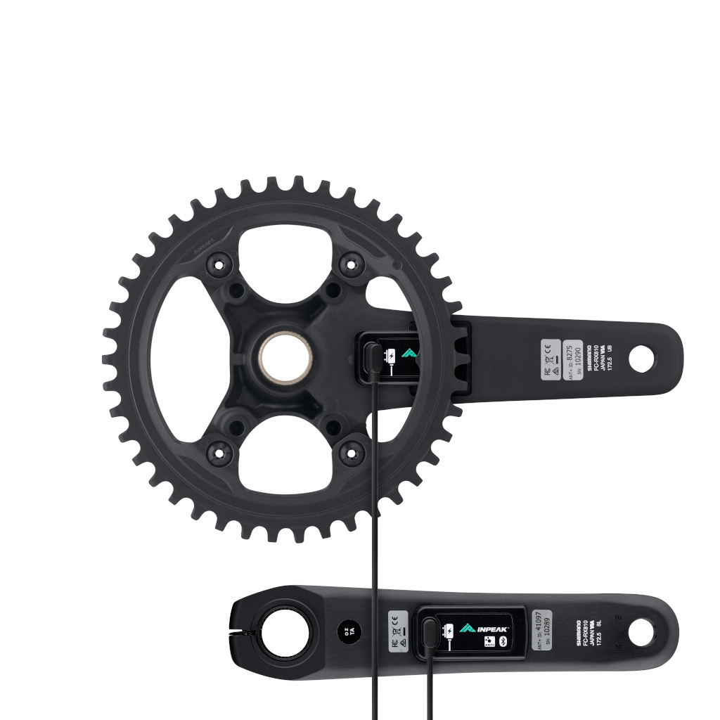 Inpeak - Pédalier POWERCRANK-E TWIN2 GRX FC-RX820-1 (Rechargeable et double mesure)