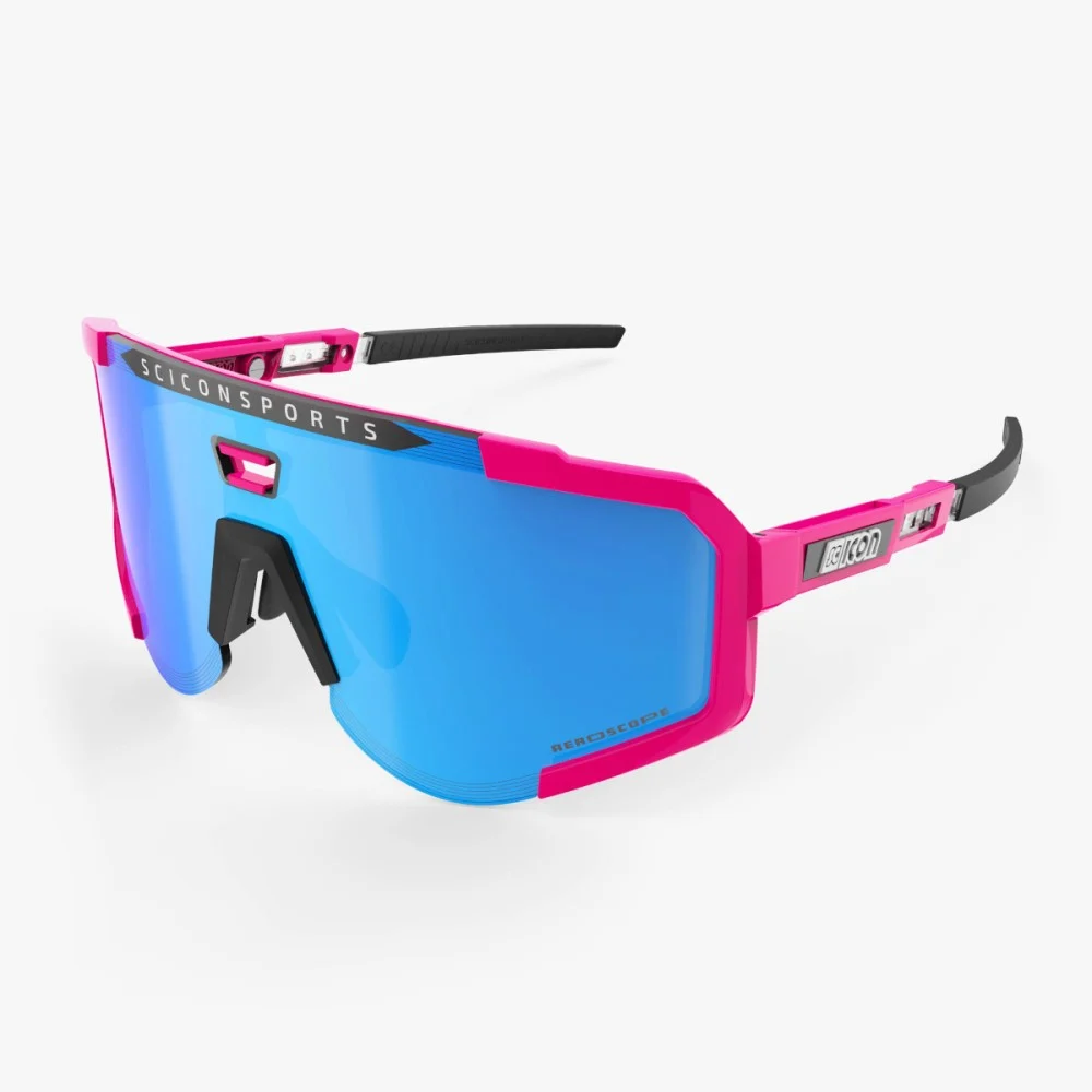 SCICON - AEROSCOPE PINK FLUO MULTIMIRROR BLUE + PINK LENSES