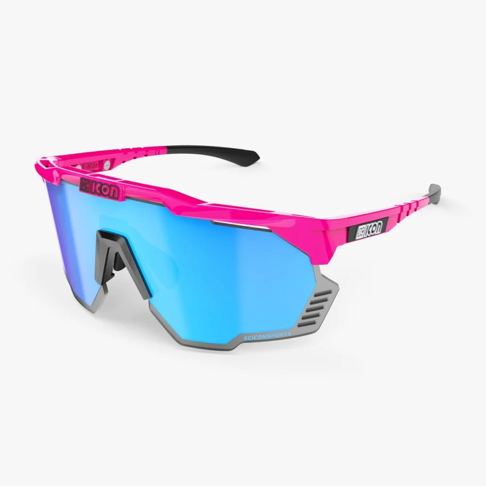 SCICON - AEROSHADE KUNKEN PINK FLUO MULTIMIRROR BLUE + PINK LENSES