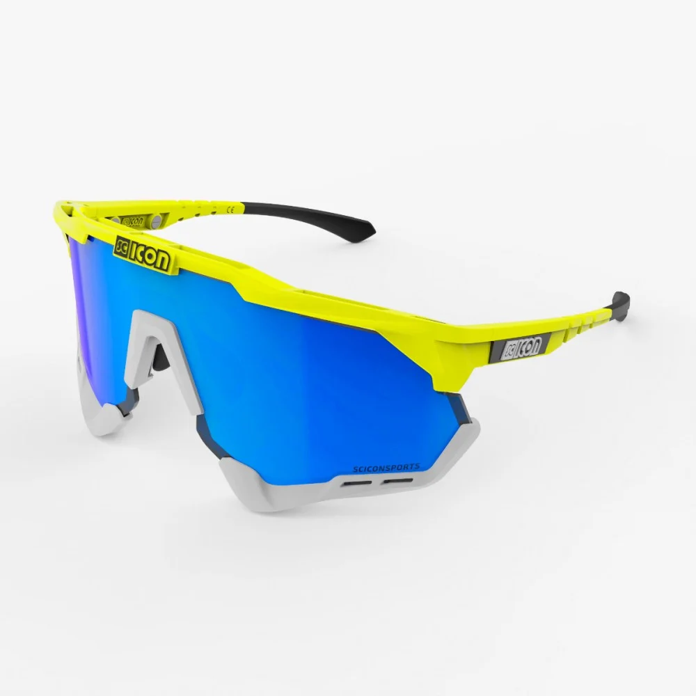 SCICON - AEROSHADE XL YELLOW FLUO MULTIMIRROR BLUE 