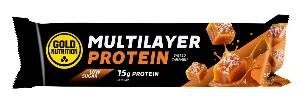 GoldNutrition - Boîte de 10x Barres Protéine Multicouches