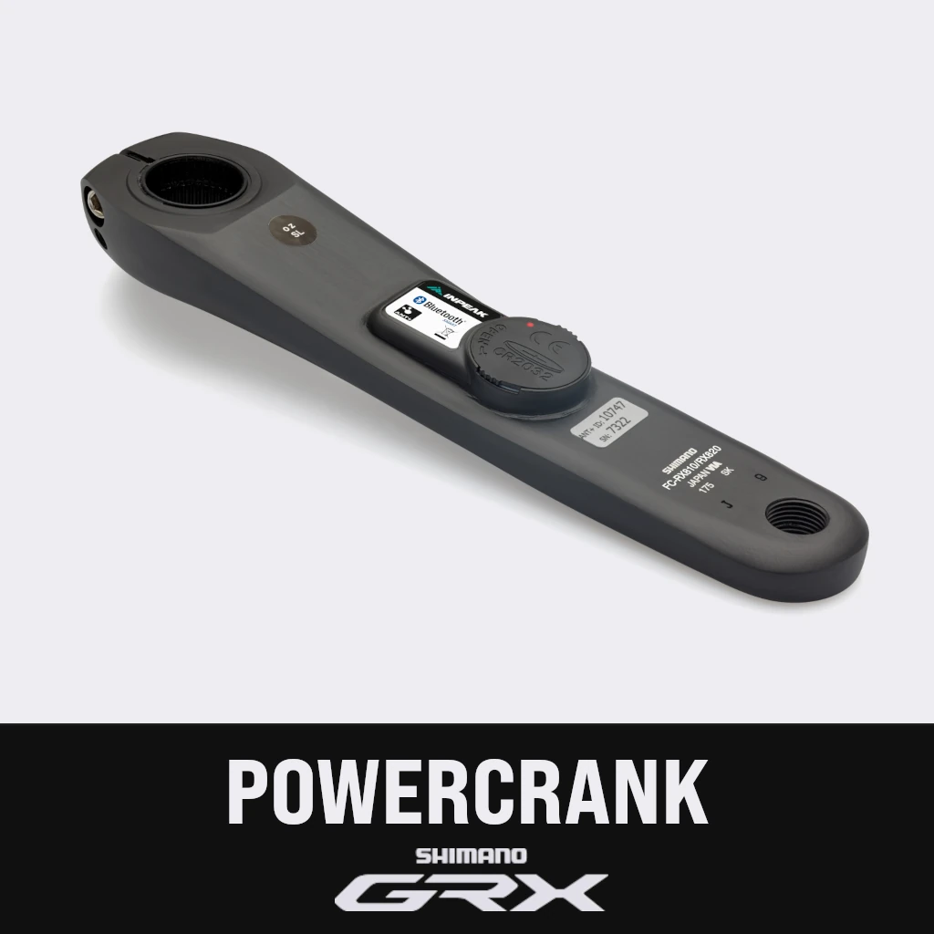 Inpeak - Manivelle gauche POWERCRANK Shimano GRX FC-R810/820 (Pile CR2032)