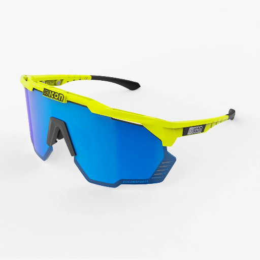 [EY310321] SCICON - AEROSHADE KUNKEN YELLOW FLUO MULTIMIRROR BLUE