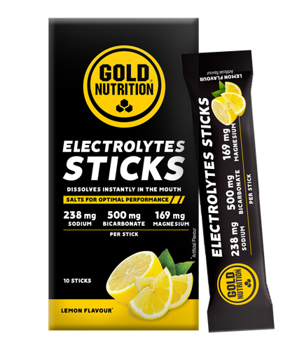 GoldNutrition - ELECTROLYTES - Boîte de 10 sticks (Citron)